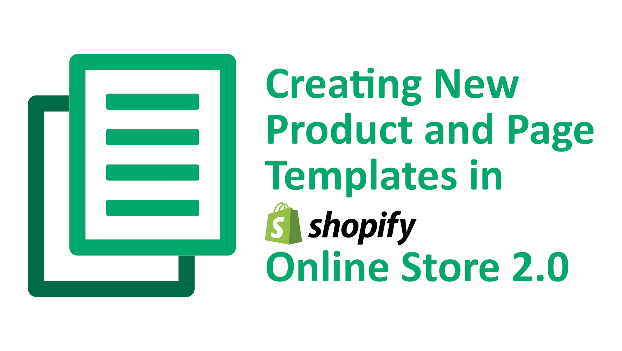 Make New Product and Page Templates