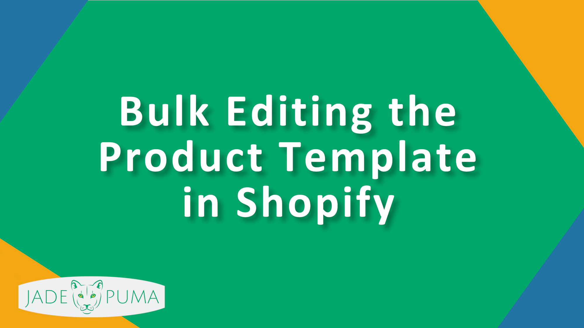 Bulk Editing Product Templates in Shopify