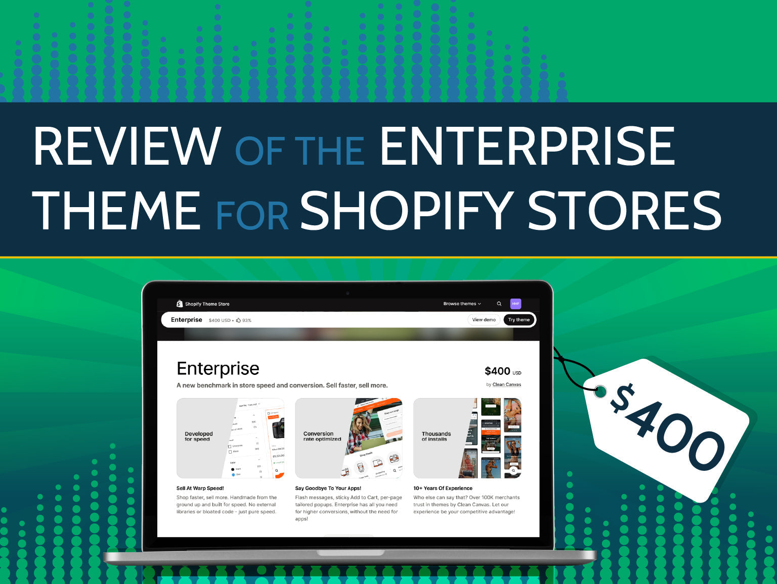 Episode 185 - Review of the Enterprise Theme for Shopify Stores